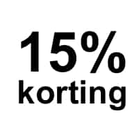 15 korting