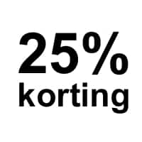 kortingscode 25% korting