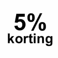 5 korting