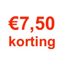 7 50 korting rood