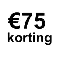 75 euro korting
