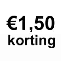 1,5 euro korting